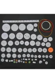 ROBİZ 60 Parça Plastik Dişli Seti Oyuncak Robot Araba Gear Dıy Kremayer Çark Kasnak Lastik Sonsuz Dişli thumbnail 6