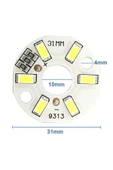 ROBİZ 5730 5v 3w 31mm Beyaz Led Modül Aluminyum Pcb 6 Led Lamba Aydınlatma Işık thumbnail 4