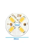 ROBİZ 5730 6V 2W 20mm Beyaz 4 Ledli Modül  Aluminyum Pcb Lamba Aydınlatma Işık thumbnail 3