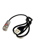 ROBİZ Usb Kablolu 5mW 650nm Kırmızı Çizgi Lazer Modül  1 Metre Kablo Lens ile Odak Ayarlı 12mm Çap thumbnail 7