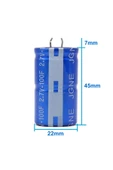 ROBİZ 100F 2.7V Süpercap 22x45mm DIP Süper Kapasitör Enerji Depolama Güneş Rüzgar Akü Batarya Güç thumbnail 1