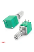 ROBİZ 5 Pin 10kohm Potansiyometre B10K Anahtarlı Pot Tırtıklı 15mm Döner Ayarlanabilir Direnç Ses - 2