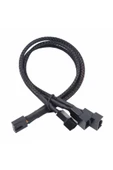 ROBİZ 1 to 3 Çoğaltıcı 25cm Fan Uzatma Kablosu Y Tip 4 Pin 3 Pin Bilgisayar Kasa Anakart Ekran Kartı thumbnail 1
