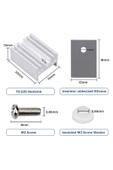 ROBİZ To220 Aluminyum Soğutucu Set Radyatör Entegre Transistör Mosfet Bjt Lm78xx Lm317 Irfxxx Tdaxx - 6