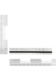 ROBİZ 5 Adet 1x40 Pin Erkek Header Tek Sıra 2.54mm 180 Derece Kırılabilir Bölünebilir Konnektör Soket - 7
