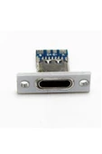 ROBİZ USB 3.1 Type C Panel Montaj Dişi Soket 4 Pin Smd Lehimlenebilir Padler Konnektör Telefon Şarj Board thumbnail 5