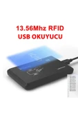 FC 13.56Mhz Usb Rfid Okuyucu RFID Manyetik Kart Anahtarlık Etiket Okuyucu Personel Takip Kapı Giriş thumbnail 2