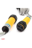 ROBİZ E3F-R2N2 Reflektörlü Ir Kızılötesi Mesafe Sensör NPN NC İnfrared Optik 2 Metre Engel Cisim thumbnail 4