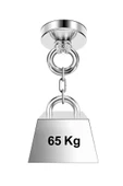 ROBİZ Knd42 Mıknatıs 65kg  N52 Halka Askı Taşıyıcı Çekici Super Güçlü Neodyum Dolap Ofis Ev Hobi Oyuncak - 4