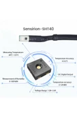 Alkatronik 100cm Kablolu Su Geçirmez SHT40 I2C Sıcaklık ve Nem Sensörü -40C / 125C Dijital Klima Termostat - 4