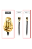 ROBİZ 10cm Sma Dişi Ipex4 Mhf4 Rf Bağlantı Kablosu SMA Dişi Soket to Altın Kaplama Konnektör Koaksiyel - 3