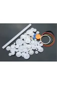 ROBİZ 60 Parça Plastik Dişli Seti Oyuncak Robot Araba Gear Dıy Kremayer Çark Kasnak Lastik Sonsuz Dişli thumbnail 8