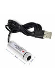 ROBİZ Usb Kablolu 5mW 650nm Kırmızı Çizgi Lazer Modül  1 Metre Kablo Lens ile Odak Ayarlı 12mm Çap thumbnail 3