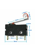 ROBİZ Makaralı Micro Switch Anahtar 5A 5A 250V Uyumlu  Rulo Makara Kollu NO NC  SPDT Sınırlayıcı Momentary thumbnail 1