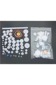 ROBİZ 60 Parça Plastik Dişli Seti Oyuncak Robot Araba Gear Dıy Kremayer Çark Kasnak Lastik Sonsuz Dişli thumbnail 3