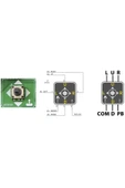 ROBİZ Mini Joystick Skqucaa010? Navigasyon 4 Yön 1 Buton Switch 2 Eksen 2d Kumanda - 4