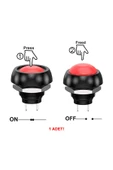 ROBİZ 12mm PBS-33B 2 Pin Push Buton Kırmızı ON OFF 1A 250V Mini Yuvarlak Su Geçirmez Anahtar thumbnail 3