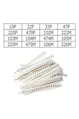 ROBİZ 0805 Smd Kapasitör Set 16 Tip 320 Parça  Yüzey Montaj Film Seramik 10pF 22pF 33pF 47pF 220pF 470pF thumbnail 2