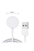 ROBİZ Watch Serisi Uyumlu Akıllı Saat Kablosuz Şarj 1 Mt Apple 1 2 3 4 5 6 7 8 9 10 Se Ultra Mıknatslı Usb - 8
