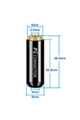 ROBİZ 3.5mm Dişi Ses Soket Kutusu 4 Tel Kutuplu Aluminyum Jack Altın Kaplama Stereo Kulaklık - 8