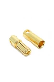 ROBİZ 5mm Altın Kaplama Banana Dişi Erkek Soket  60A Pil Batarya Lion Bullet Plug Kablo Konnektör Esc thumbnail 1