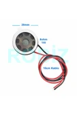 ROBİZ Hoparlör 1W 8ohm 20mm Yuvarlak 10cm Kablolu Mini 2cm Speaker Ses Müzik Amfi Ürün Müze Otomobil - 1