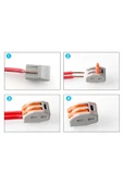 ROBİZ 2li Kolay Kablo Tel Birleştirici Konnektör Vidasız Klemens 250v 32a 1mm/4mm Elektrik Kablo Bağlantı thumbnail 1