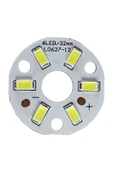 ROBİZ 5730 12v 3w 32mm Beyaz Led Modül Aluminyum Pcb 6 Led Lamba Aydınlatma Işık - 8