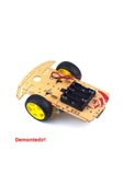 ARS Robotechnicals Demonte 2WD Akıllı Robot Araba Şasi Kiti  DIY Pleksi Tekerlek Motor Çizgi İzleyen Engelden Kaçma thumbnail 7