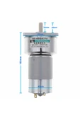 ROBİZ Xd-60ga775 Dc Motor 24v 30rpm 35w 40kg.cm Yüksek Tork Kuvvet Metal Dişli Redüktörlü Robot Cnc - 1