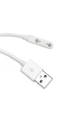 ROBİZ Usb 2 Pin Pogo Kablo Akıllı Saat Manyetik Sabitleyici Şarj Kablosu GT88 GT68 KW08 KW18 KW88 KW98 - 6
