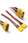 ROBİZ Xt60 Soketli Kablo Çifti - Erkek Dişi 10cm 100mm Lipo Pil Batarya thumbnail 1