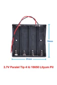 ROBİZ 18650 2 Tel 4lü Pil Kutusu Paralel 4 Adet 3.7v Paralel Lityum Lion Batarya Yuvası Mobil Güç Kaynağı thumbnail 1