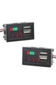 OEM Usb Soketli Voltmetreli Akü Kapasite Göstergesi 12v Pil Uyumlu thumbnail 3