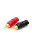 ROBİZ 4mm Banana Soket Terminal Çifti Kırmızı Siyah Hexagon Konnektör Hoparlör Güç Kaynağı Amflikatör thumbnail 6