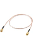 ROBİZ RG316 20cm Rp Sma Erkek ( Dişi / Dişi ) Kablo RF Uzatma Kablosu Altın Kaplama Soket 0-6GHz Wi-Fi - 7