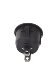Alkatronik 23mm Yuvarlak 2 Pin Anahtar Buton Kcd1 Siyah Plastik Mini Açma Kapama On / Off - 7