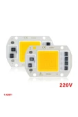 ROBİZ Ac 220v 50w Power Led Gün Işığı Sarı Renk Projektör Lamba Aydınlatma Ampül Warm White 2800-3200k thumbnail 2