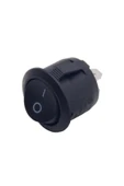 Alkatronik 23mm Yuvarlak 2 Pin Anahtar Buton Kcd1 Siyah Plastik Mini Açma Kapama On / Off - 5