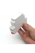 ROBİZ Ray Tip Siyah Plastik Kutu 24 X 59 X 88mm Elektronik Devre Proje Prototip Sigorta Röle Otomasyon - 5