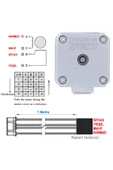 ROBİZ 17hs4401 Nema 17 Step Motor 0.42n.m D Mil 2 Faz 1.5a 1.8 Derece 200 Adım 3d Yazıcı Printer - 7