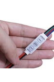 ROBİZ 3 Tuşlu Rgb Led Dimmer Dc 12v 3a Renk Hız Parlaklık Ayarı Ortak Anot 20 Renk 19 Mod Hafıza 5050 - 8