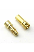 ROBİZ 5 Çift 3.5mm Altın Kaplama Banana Dişi Erkek Soket 40a Pil Batarya Lion Bullet Plug - 3