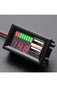 OEM Usb Soketli Voltmetreli Akü Kapasite Göstergesi 12v Pil Uyumlu thumbnail 2