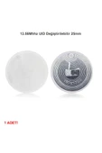 ROBİZ 13.56mhz Uıd Değiştirilebilir 25mm Rfid Etiket Nfc Okunabilir Yazılabilir Göstergeç 13.56 Mhz thumbnail 1