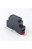 ROBİZ Ray Tip Siyah Plastik Kutu 24 X 59 X 88mm Elektronik Devre Proje Prototip Sigorta Röle Otomasyon - 1