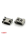 ROBİZ Type-C Usb Soket 6 Pin Smd USB 3.1 Cep Telefonu Elektronik Cihaz Usb Port Konnektör Şarj Soketi Dişi thumbnail 6