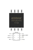 ROBİZ Winbond W25q128jvsıq 3.3v Spı 128m-bit Serial Flash Memory With thumbnail 2