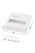 ROBİZ Plastik Proje Kutusu 86x86mm Beyaz Duvara Yüzeye Montaj Tip 1602 Lcd 3 Buton Elektronik Devre thumbnail 1