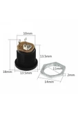 ROBİZ 5.5x 2.1mm Plastik DC Güç Soketi Panel Montaj Power Jack Adaptör thumbnail 5